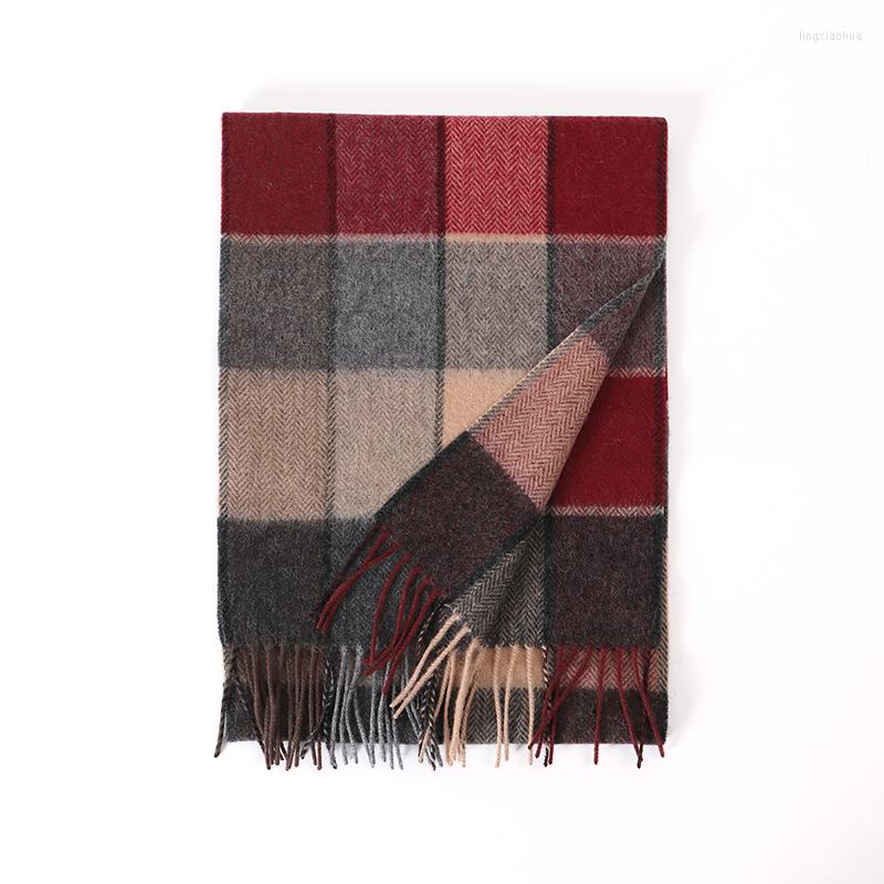 

Scarves Cashmere Scarf Men's Autumn And Winter Thickened Warmth Herringbone Pattern Korean Version Of Wild Wool Long BibScarves