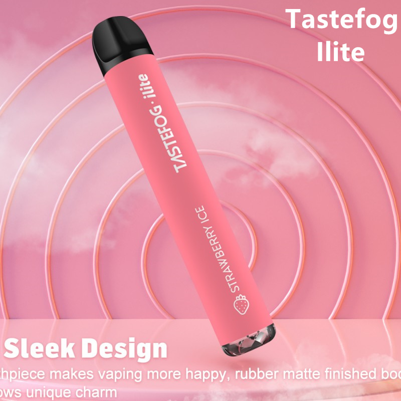 

QK China Tastefog Ilite Puffs 600 Disposable Vape Disposable Electric Cigarette Factory Wholesale OEM With LED Flash Lights 15 Flavors TPD RoHs CE Approved