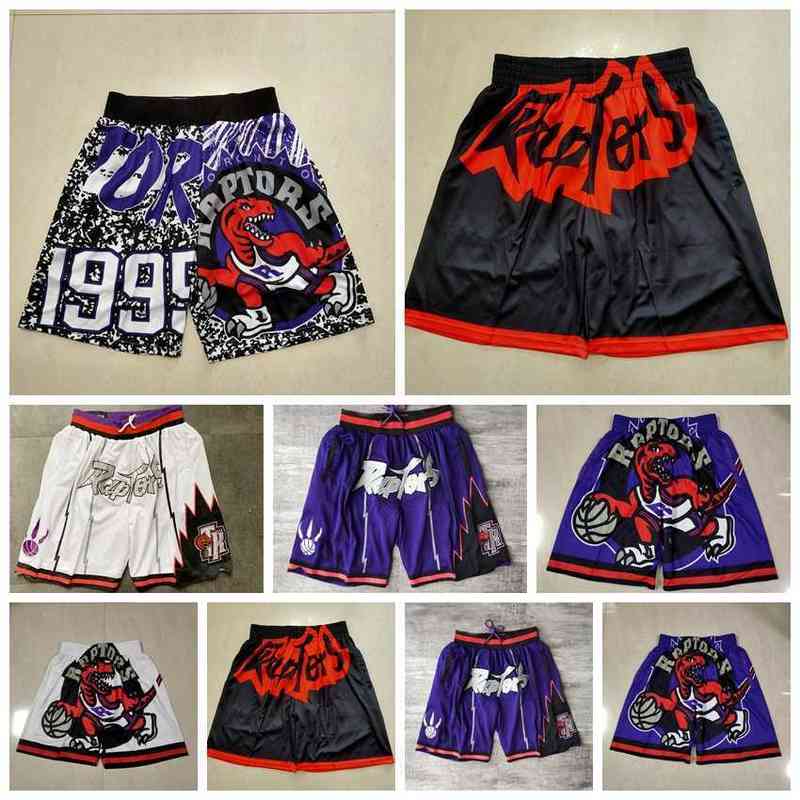 

Men's Toronto''Raptors''Shorts Basketball Shorts Retro JUST DON Pocket short 324, As