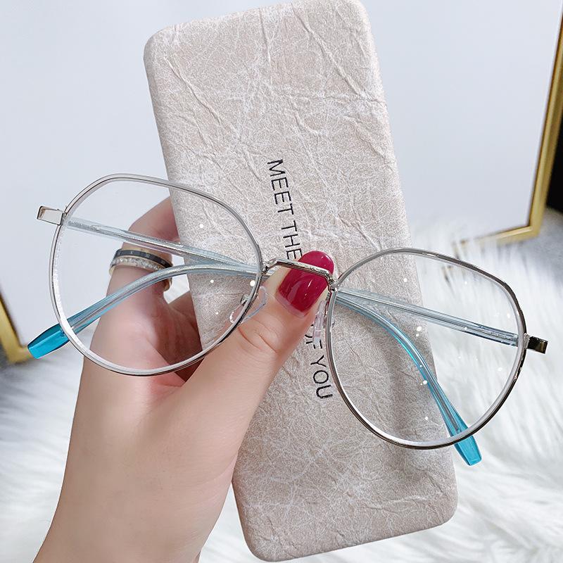 

Sunglasses 2022 Unisex Round Polygon Glasses For Men Women Metal Frame Plain Nearsighted Eyewear -1.0 -2.5 -2