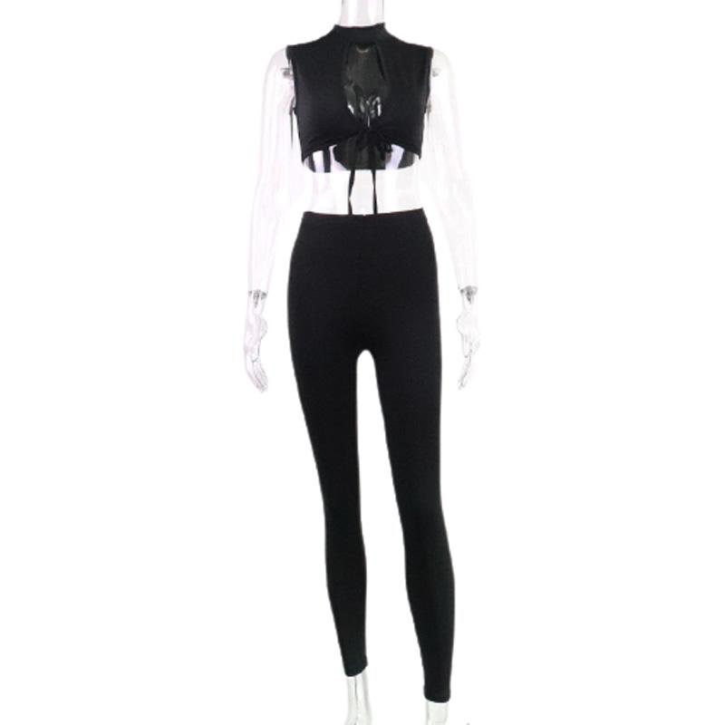

Women' Two Piece Pants Spring/Autumn Yoga Set Workout Gym Clothing Fitness For Tracksuit Outfit Leggings Sport Bras Tops Women Sportswear, Black
