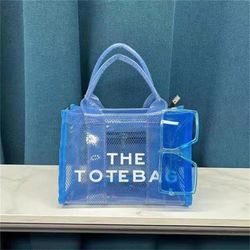 

2022 fashion bags female ins letter small PVC tote bag shopping large-capacity one-shoulder diagonal bag, Color white1(canvas)