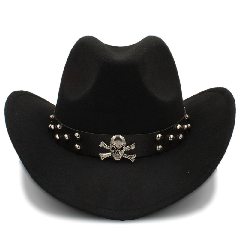 

2Big Size Women Men Wool Hollow Western Cowboy Hat Gentleman Jazz Heren Hoed Sombrero Hombre Montana Cap 220813, Coffee