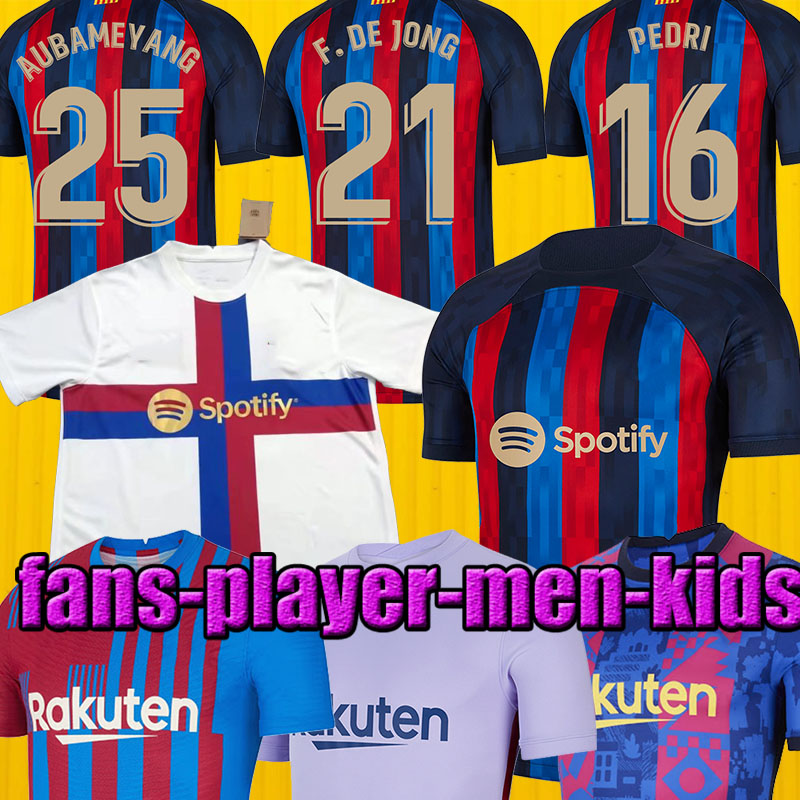 

Barcelona ANSU FATI Camisetas de football soccer jersey 21 22 23 MEMPHIS PEDRI Kun Aguero ADAMA FERRAN 2021 2022 2023 GRIEZMANN F. DE JONG DEST shirt men adult kids kit, Home ucl