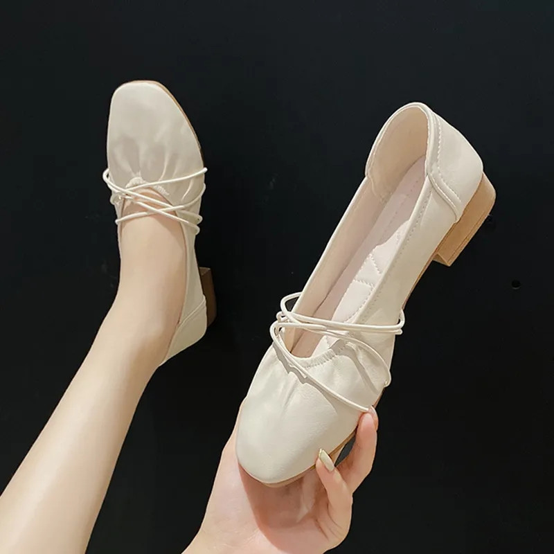

Sepatu Roma Silang Lipatan Desainer Klasik untuk Wanita Loafer Kulit Lembut Retro Loafer Rajut Kasual On Nursing Flat Nude 220614, Black
