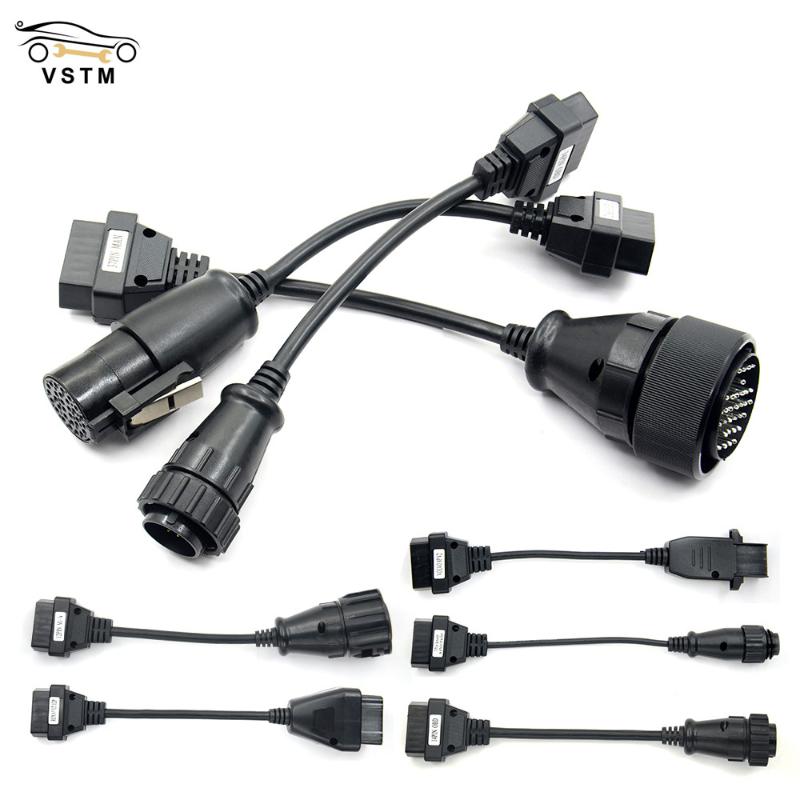 

Diagnostic Tools Good Quality Connect Cable For Trucks Full Set 8 Truck Cables OBD2 Tool OBD OBDII 2