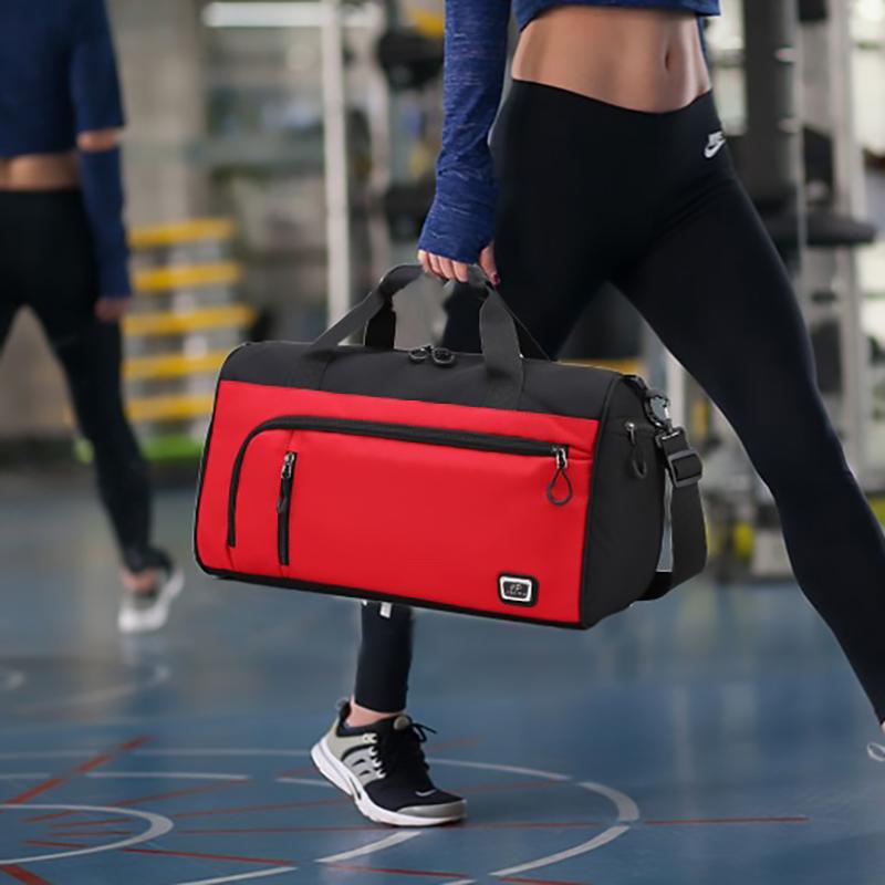

Duffel Bags Nylon Travel Pocket High-capacity Short-distance Women Outdoor Storage Bag Male Leisure Sports PackageDuffel, Black