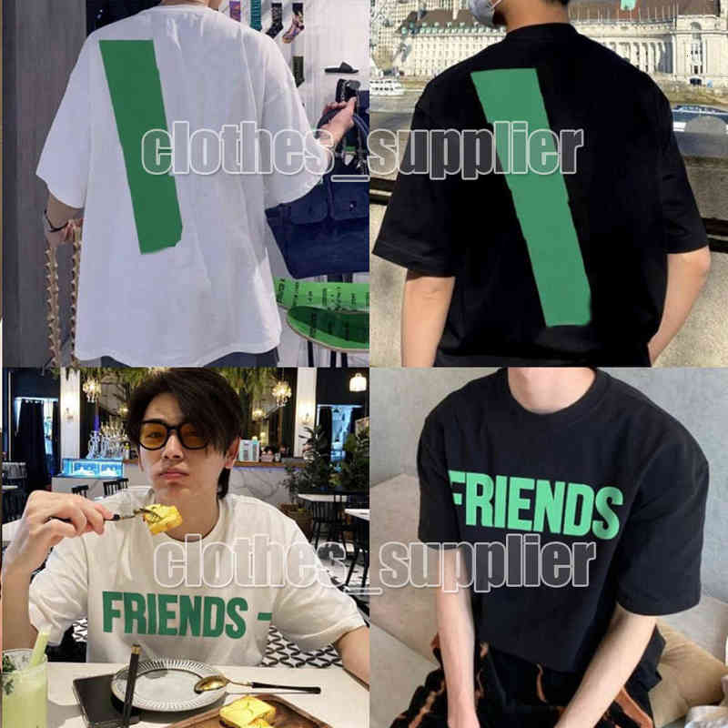 

Top quality designer luxury T-shirt big V Men and Women T shirt vlones Loose Casual Smoke Angel Friends Short Sleeve oversize