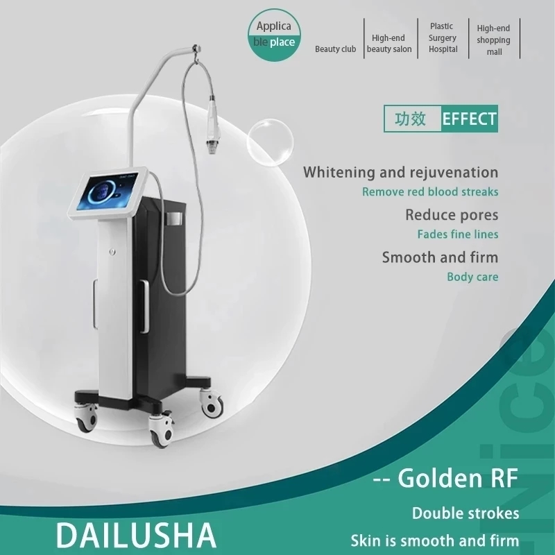 Beauty Microneedle Roller RF Fractional Microneedling Machine Gold Anti Aging Face Skin Care Tools Devices-image-763618996