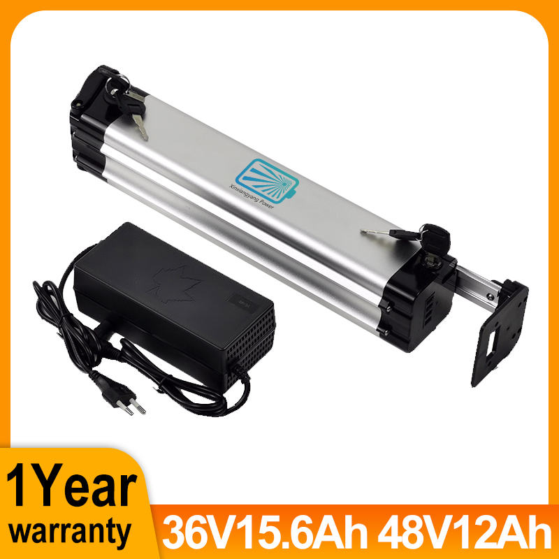 

Great quality silver fish style li-ion electric bike battery 36v 12.5Ah 18Ah 48V10.4Ah 14ah battery