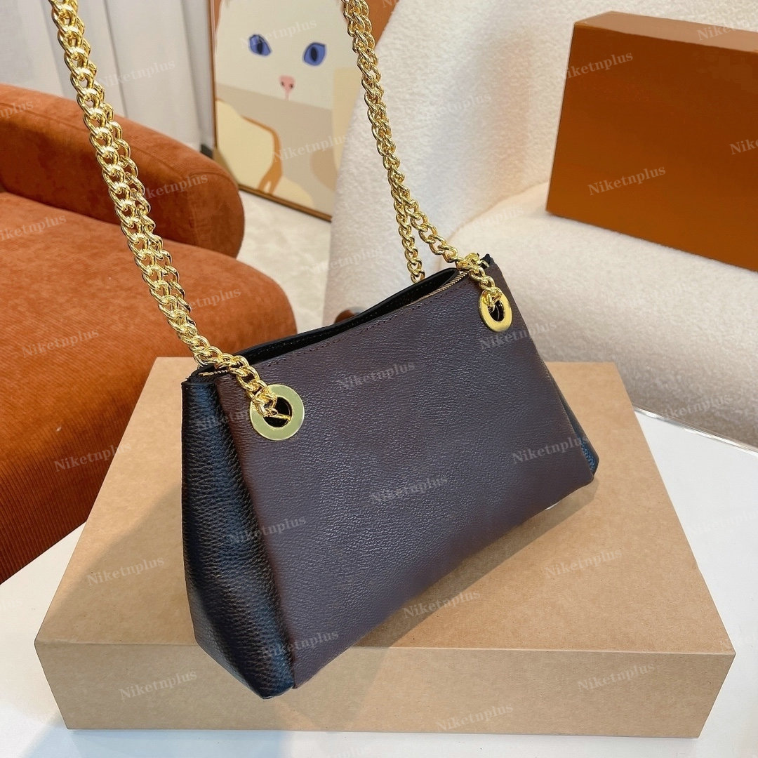 

Surene handbag Black grey flower MM Shoulder bags Cross Body Bag name tag stylish chain bag 3 compartments Luxury Women designers tote M43772, #1