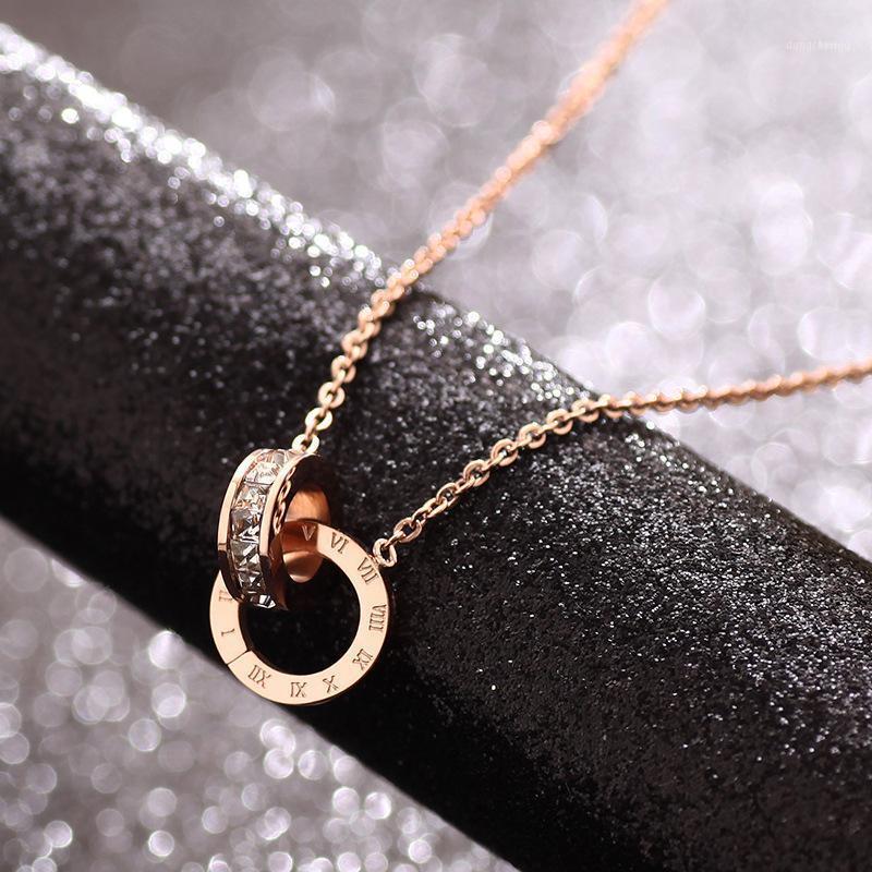 

Chains Luxury Gold Color Roman Hanging Numeral Choker Necklace For Women Party Stainless Steel Pendants 2022Fashion Jewelry