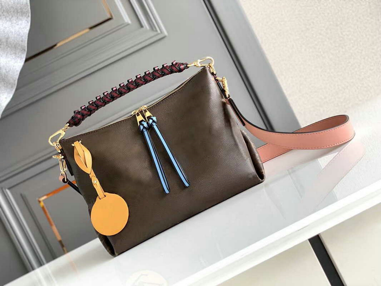 

Vintage Cowhide Beaubourg Hobo Totes Designer Handbags Odeon Women Shoulder Crossbody Bags Luxury Brown Messenger Bag Lady Purses M55090, Bubble paper package