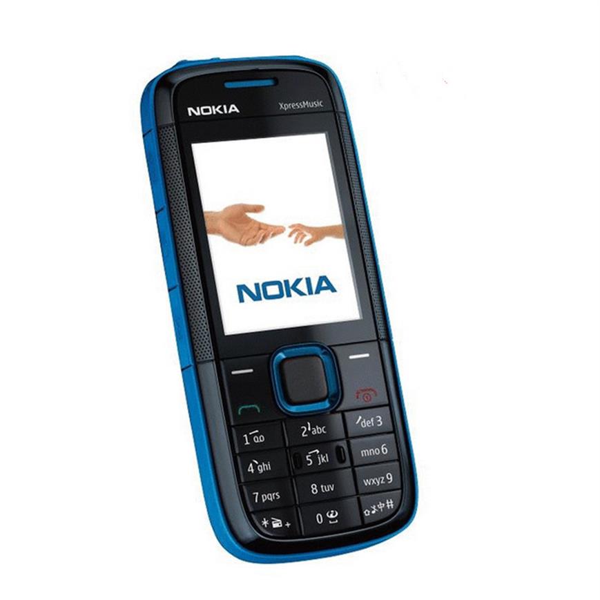 

Original Unlocked Nokia 5130 XpressMusic 2G GSM Bar Bluetooth FM Single Core 3.2'' Screen Cell Phone262q, Blue