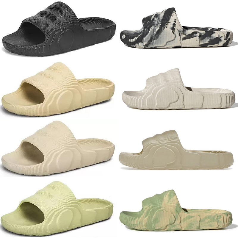 

New Adilette 22 Slides Women Mens Sandals fashion Slides Slippers Magic Lime St Black Grey Desert Sand Green luxury Sumnmer pantoufle platform Scuffs Sandal, Color#44