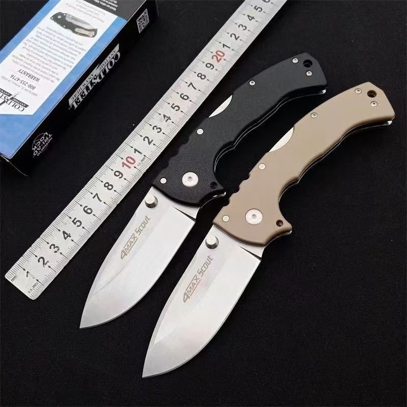 

Cold steel Prolite Side-open 62RQ 4-Max Scout Knife AUS-10A Blade Griv-Ex NGF handle Tactical self-defense edc Camping Hunting Survival knives xmas gift 4116 26s 26Sxp