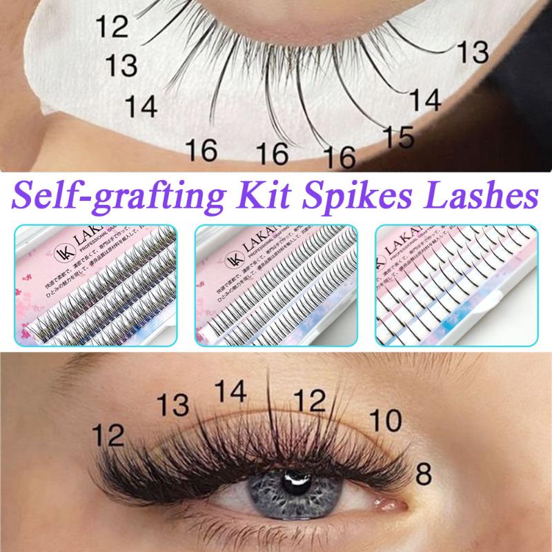 

False Eyelashes Sweet Eyelash Extension Kit A Shape Volume Fans Premade Spikes Lashes Fishtail For Beauty MakeupFalse