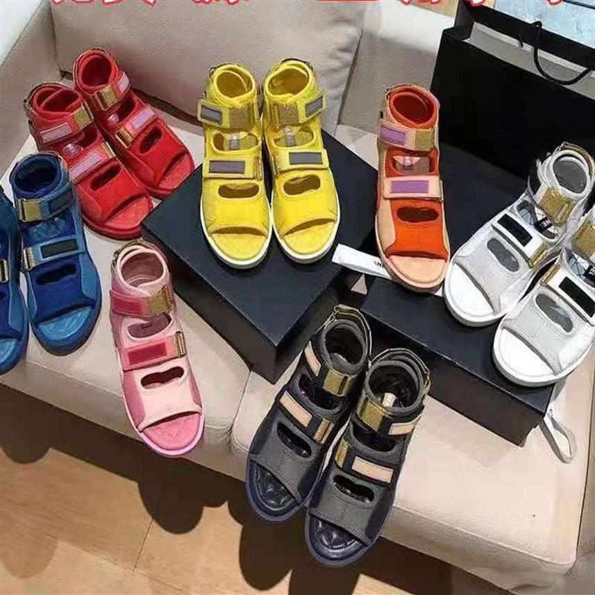 2021 Brand Women's Sandal Designer Casual Shoes Fashion Flat High Top Leather Luxury Sneakers Summer Outdoor Ladies Velcro Cl3168