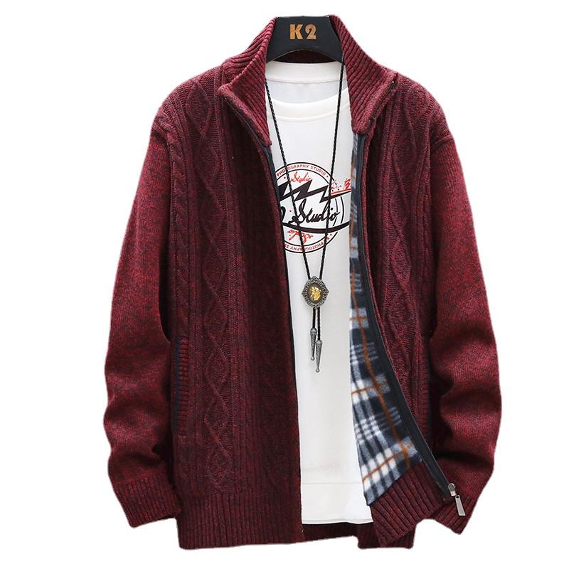 

Men's Sweaters Men's Knitted Sweater Men Cardigan Zipper CoatsMen's, Dark gray