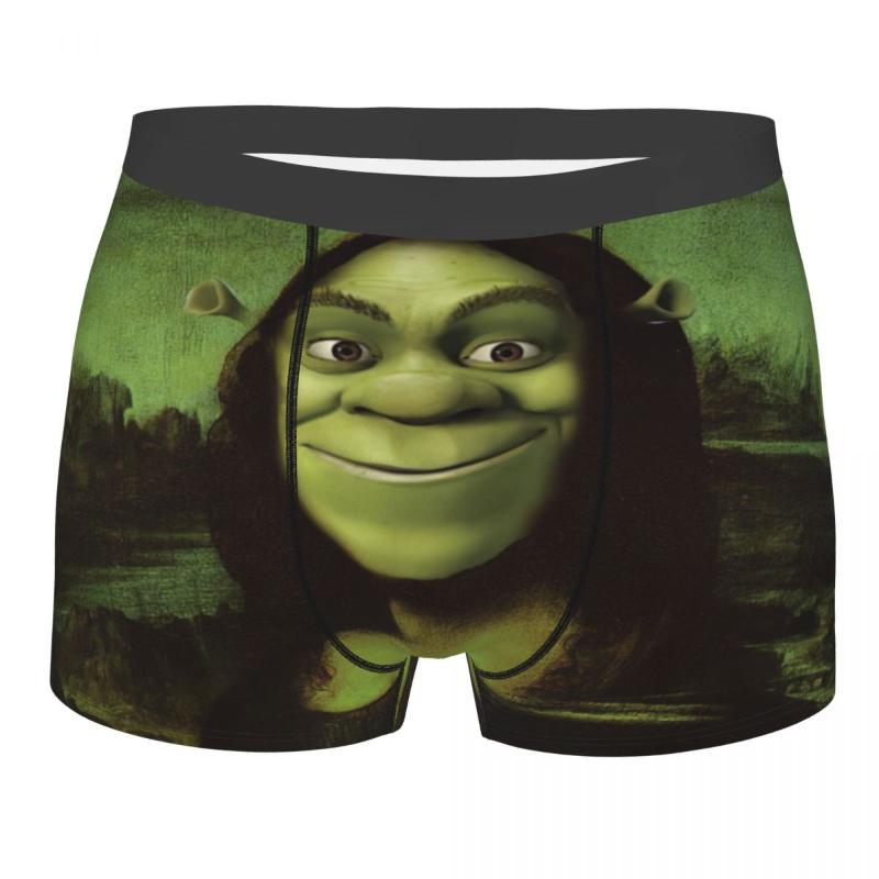 

Men' Shorts Men Shrek Mona Lisa Underwear Boxer Panties Male Breathable Underpants -XXLMen, Black