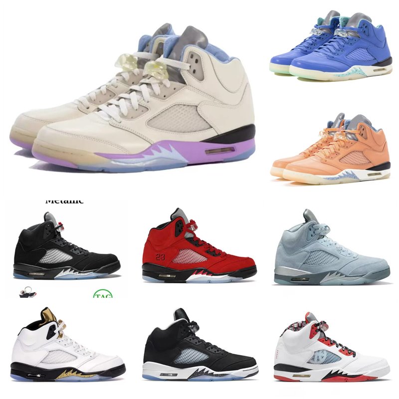 

2days Ship DJ Khaled x We The Bests Jumpman 5 5s Big Kid Mens Retro Basketball Shoes Sneaker Fashion Purple Orange Blue Sail Mens Outdoor Trainers Sports Sneakers Shoe, #09