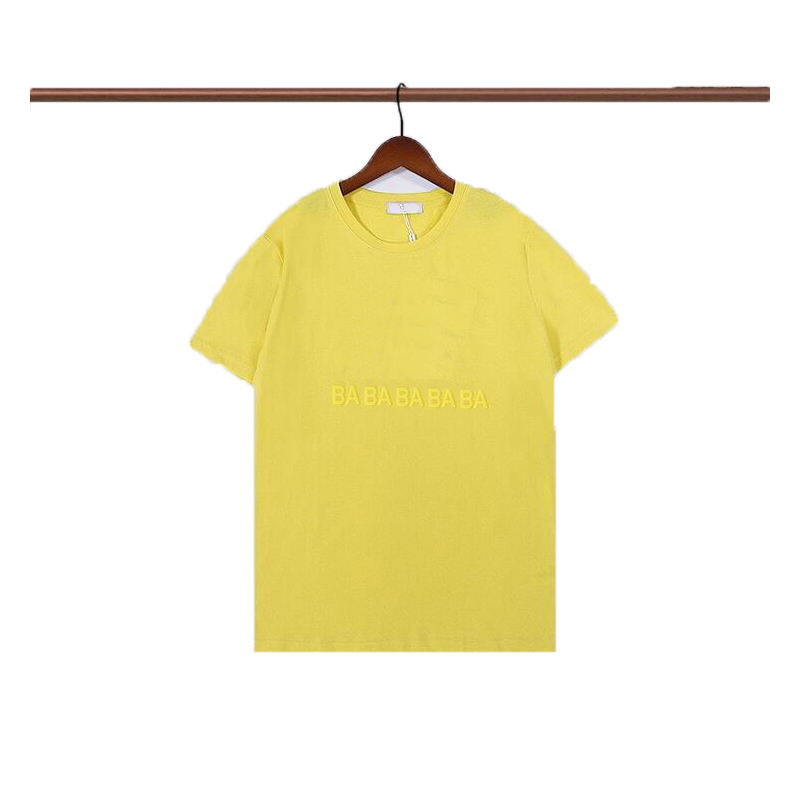 

Mens Women T Shirt Summer simple icon Tops Designer Letter Print Round Neck Short Sleeve Fashion Men Lovers Luxury T-shirts Tees Black White Yellow Cotton Top SIZE M-XXL
