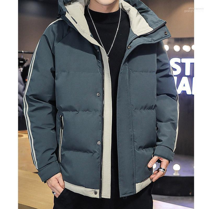 

Men's Down & Parkas Men Winter Casual Thick Warm Waterproof Cotton Jacket Autumn Outwear Windproof Hat Hooded 8271141 Phin22, Black