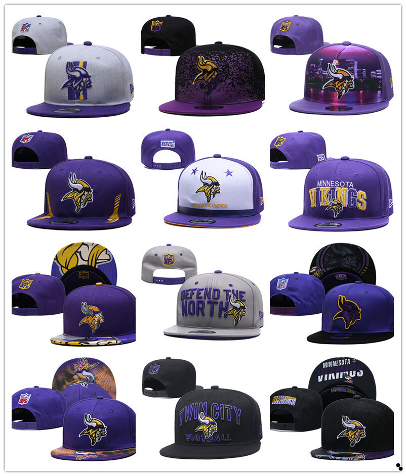 

Snapbacks Minnesota''Vikings''Men Football hats Sports Caps Adjustable Fit Hat black