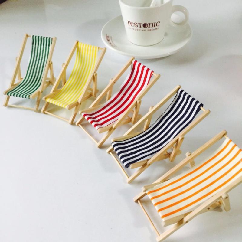 

Decorative Objects & Figurines Mini Doll House Wooden Beach Chair Miniatures Home Scene Furnishings Emulational Furniture Model Dollhouse De