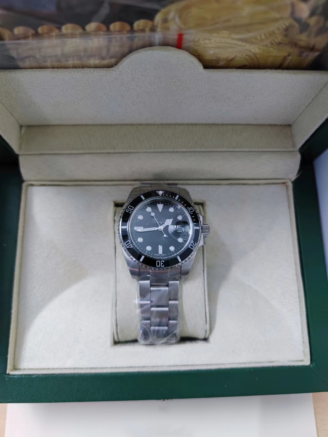 

Luxury Mens Watch 40MM Ceramic Bezel Mechanical Automatic Watches High Quality 2813 Movement Luminous Sapphire Waterproof Sports Self-wind Fashion Wristwatches, Style 1 original box + watch