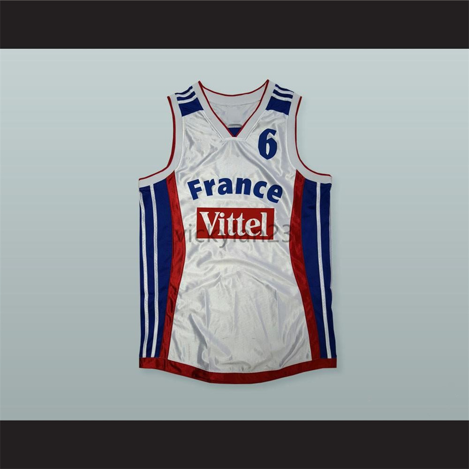 

Jersey Antoine Rigaudeau 6 Eurobasket France Basketball Jersey, Purple1