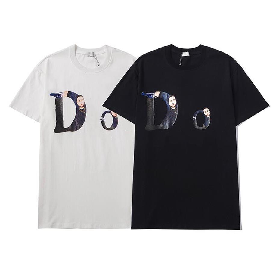 

Summer Mens Designer T Shirt Casual Man Womens Loose Tees With Letters embroidery Short Sleeves Top Sell Luxury S-2XL236g, White