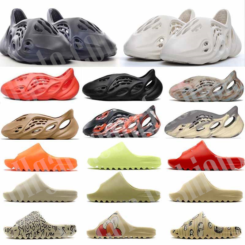 

top quality Designer sandals men women sandal Triple Black White Resin pattern slippers Foam Runner mens womens west slipper slides slider slipper sliders shoes 36-47, Graffiti