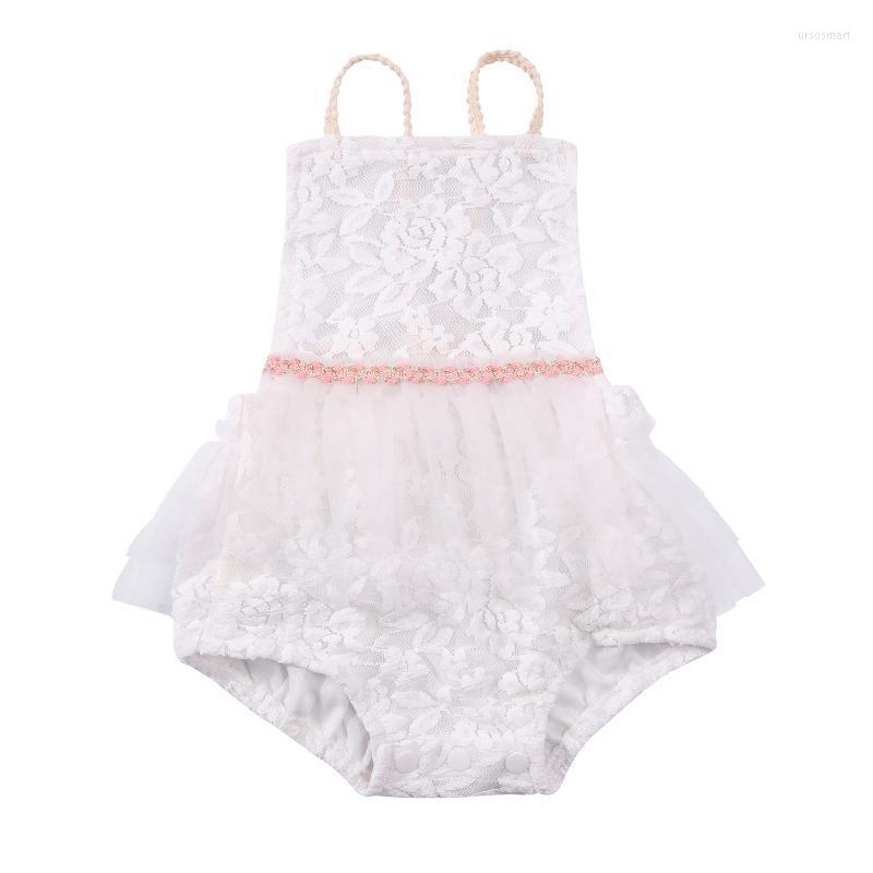 

Jumpsuits 0-18M Born Baby Girl Sleeveless Flowers Lace Romper Jumpsuit Outfits Sunsuit Cotton Princess, As pic