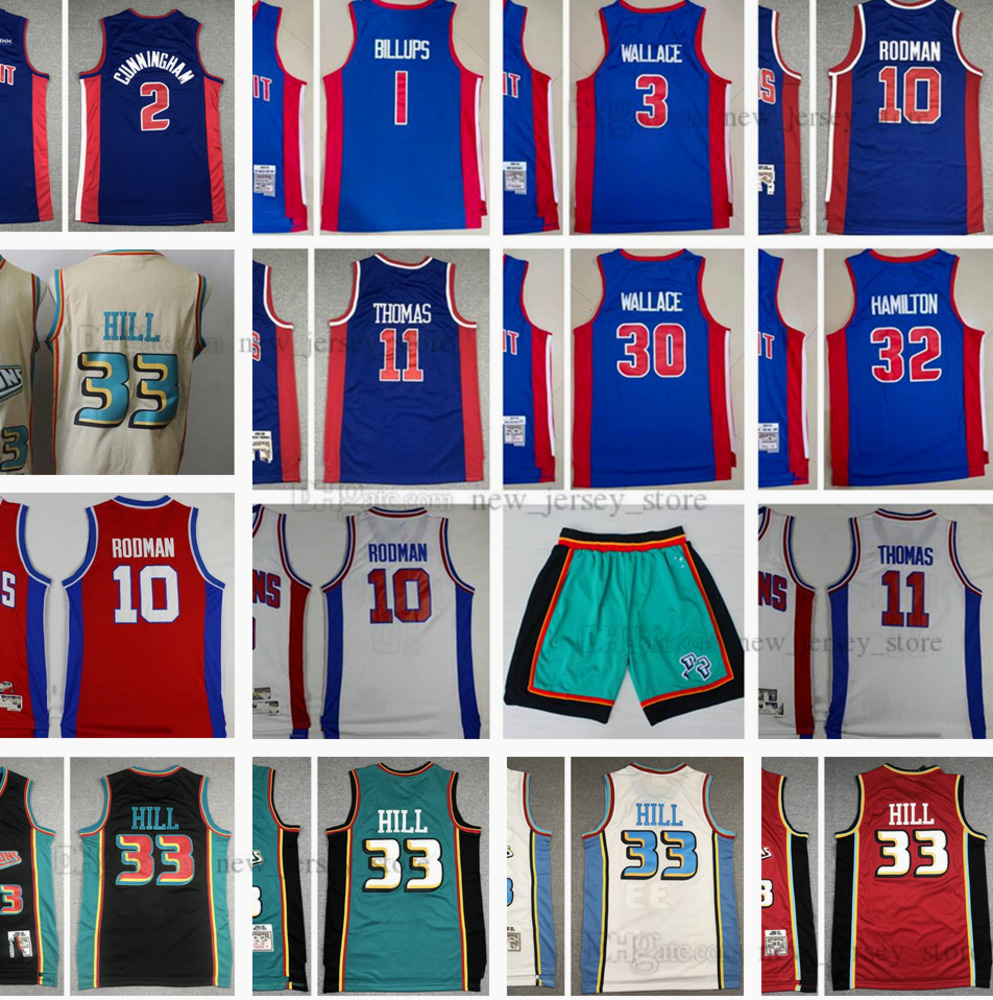 

Mitchell&Ness Retro Stitched Basketball Jerseys 10 Dennis 33 Grant Rodman Hill 3 Ben 30 Rasheed Wallace 32 Richard Hamilton 1 Chauncey Billups 2 Cunningham Men, Same as picture