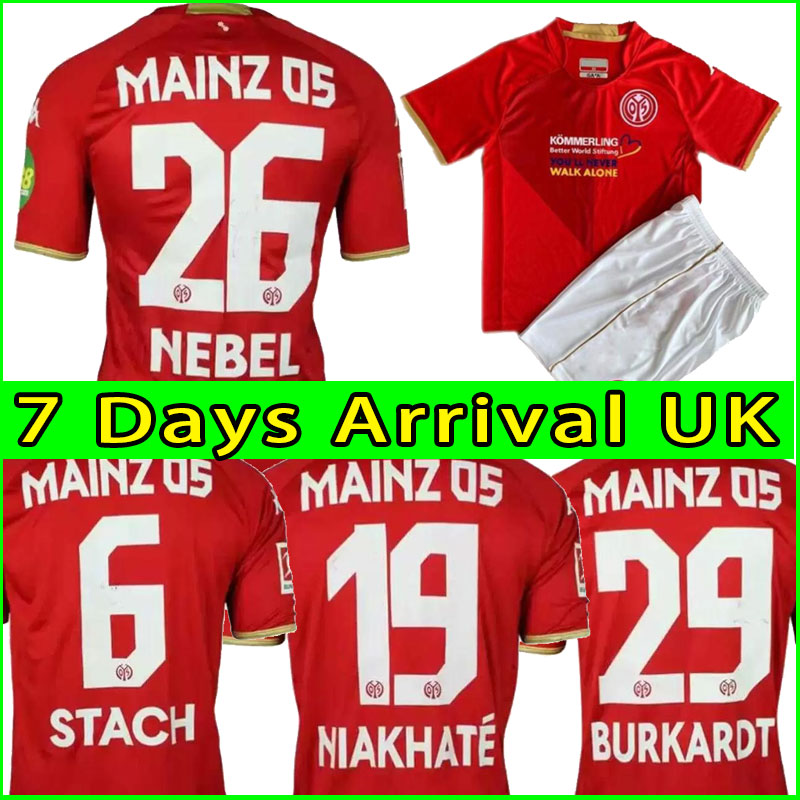 

22 23 FSV Mainz 05 soccer jerseys home kids LEE 7 NEBEL 26 BURKARDT 29 NIAKHATE 19 STACH 6 2022 2023 jersey football shirts kids