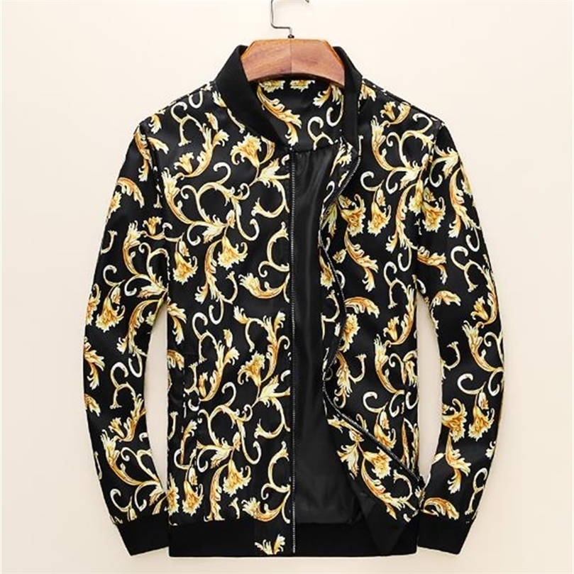 

High quality digital print jacket Slim spring autumn Coat men's jackets Mens clothing Outwear 201127, Yellow