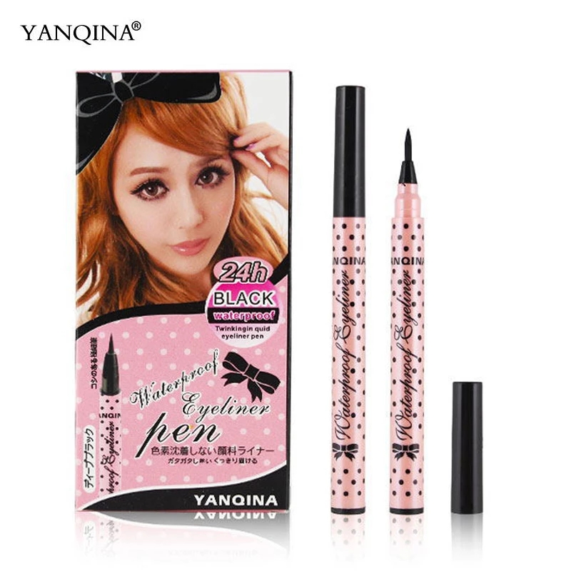 

YANQINA 1pcs Wave Point Eyeliner Pencil Black Waterproof Long-lasting Eye Liner Charming Eye Makeup Permanent Accessories