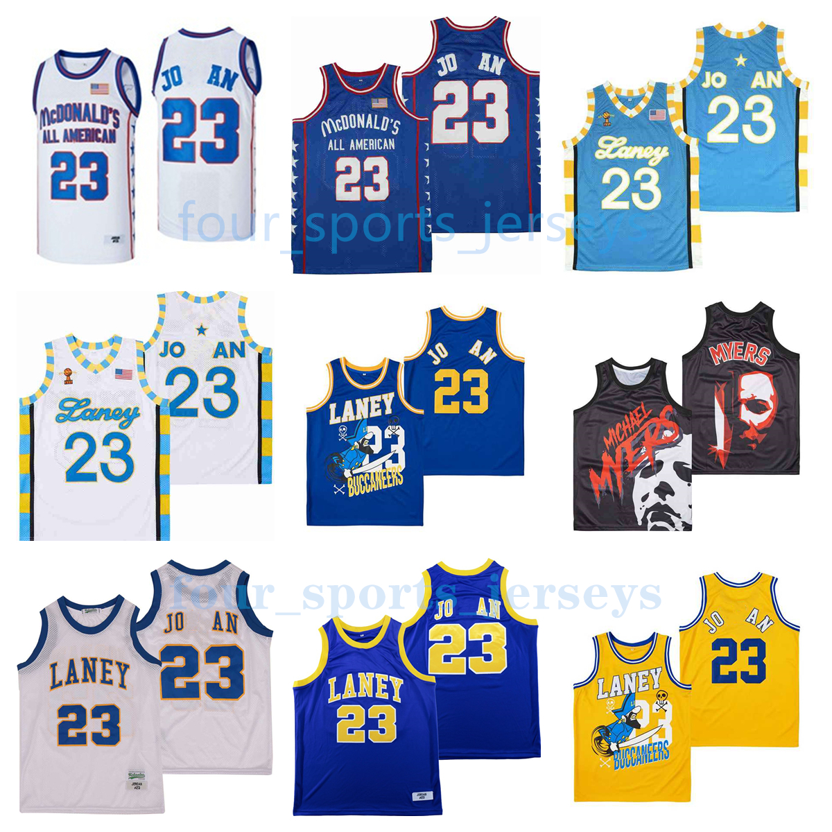 

NCAA Movie Basketball Michael Laney High School Jerseys Men Size S--XXL, As picture