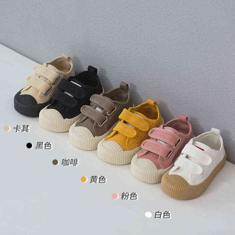 Chaussures de toile de base pour enfants garçons et filles 0506 chaussures de planche velcro