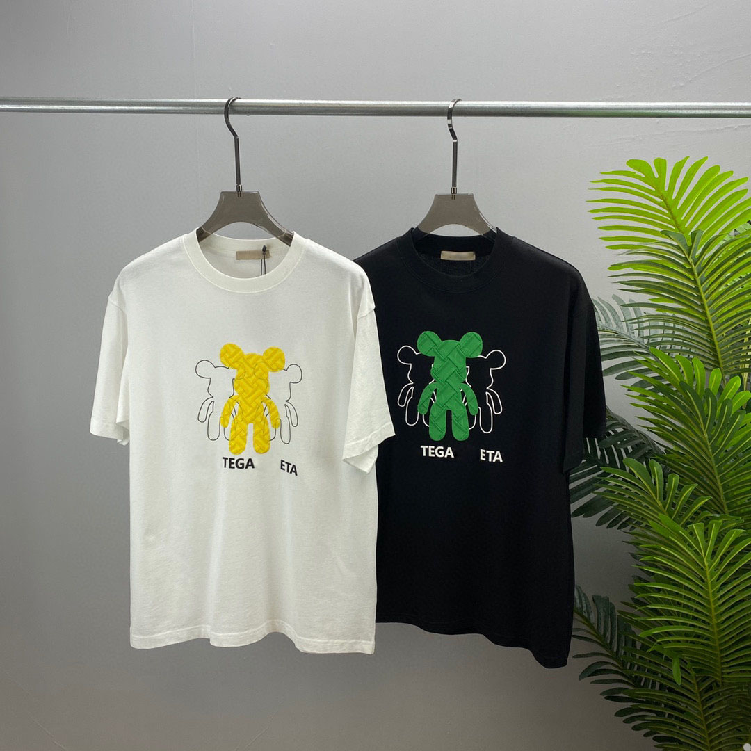 

2022ss spring and summer new shirt high grade cotton Sweatshirts printing short pants sleeve round neck panel T-Shirt Size: m-l-xl-xxl-xxxl Color: black white yx027