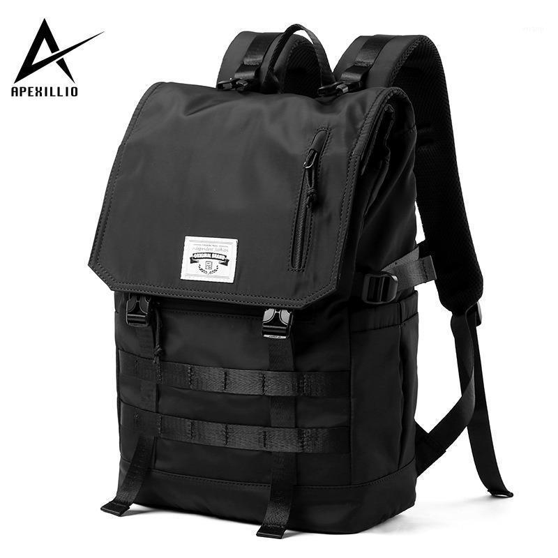 

Backpack Trendy Simple Tide Brand Travel Bag Large Capacity 17 Inch Computer College School Male, Black