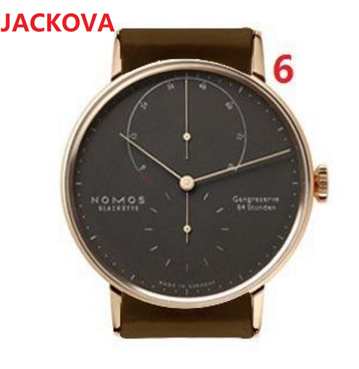 

NOMOS Mens Sports Wristwatch 40mm Quartz Movement Male Time Clock Watch with Leather Band Top quality nice model Wristwatch Montre de Luxe, As pic