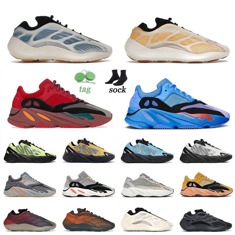 

700 Mens Women v2 Running Shoes Hi Res Blue Red Kyanite Safflower Bright Cyan Enflame Amber Carbon Blue Copper Fade Men Trainers Sneakers 36-46, B32 honey flux 36-45