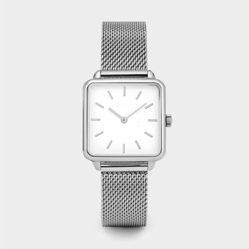 

Fashion Women Watch Luxury Brand Ladies Simple Watches Quartz Clock Stainless Steel Strap Free Reloj Mujer Uhr, Black