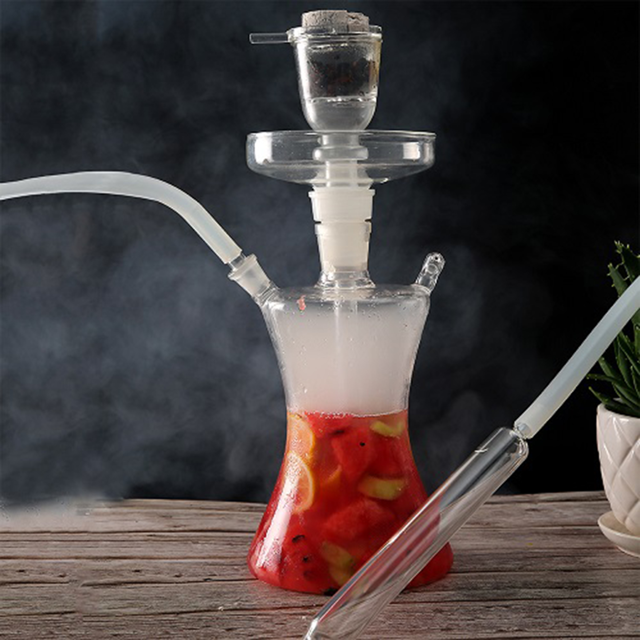 

Fruit Russian Hookah Glass Shisha Nargila With LED Light Water Pipes Smoking Tobacco Sheesha Chicha Cachimba Complete Shisha Accessories