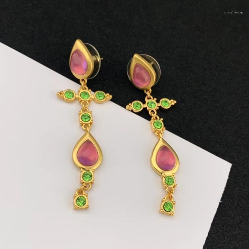 

Stud Fashion Jewelry Pink Drop EarringsStud