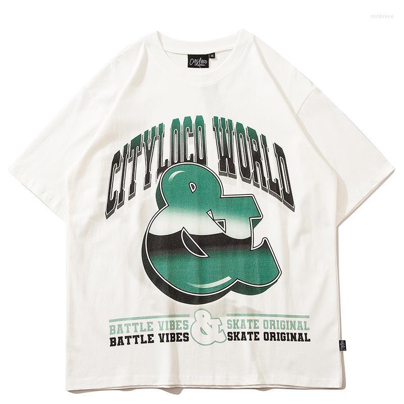 

Men's T-Shirts Men Oversize T Shirt Hip Hop Streetwear Vintage Symbol Letter Graphic Harajuku Cotton Summer Short Sleeve TshirtMen's Mild22, Black