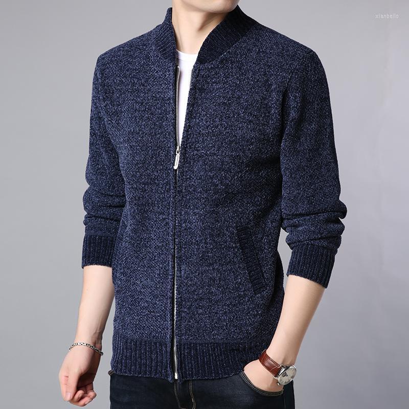 

Men's Jackets 2022 Fashion Men Thick Velvet Cardigan Slim Fit Trend Overcoat Autumn Winter Windbreakers Casual Coat Mens Clothes, Black