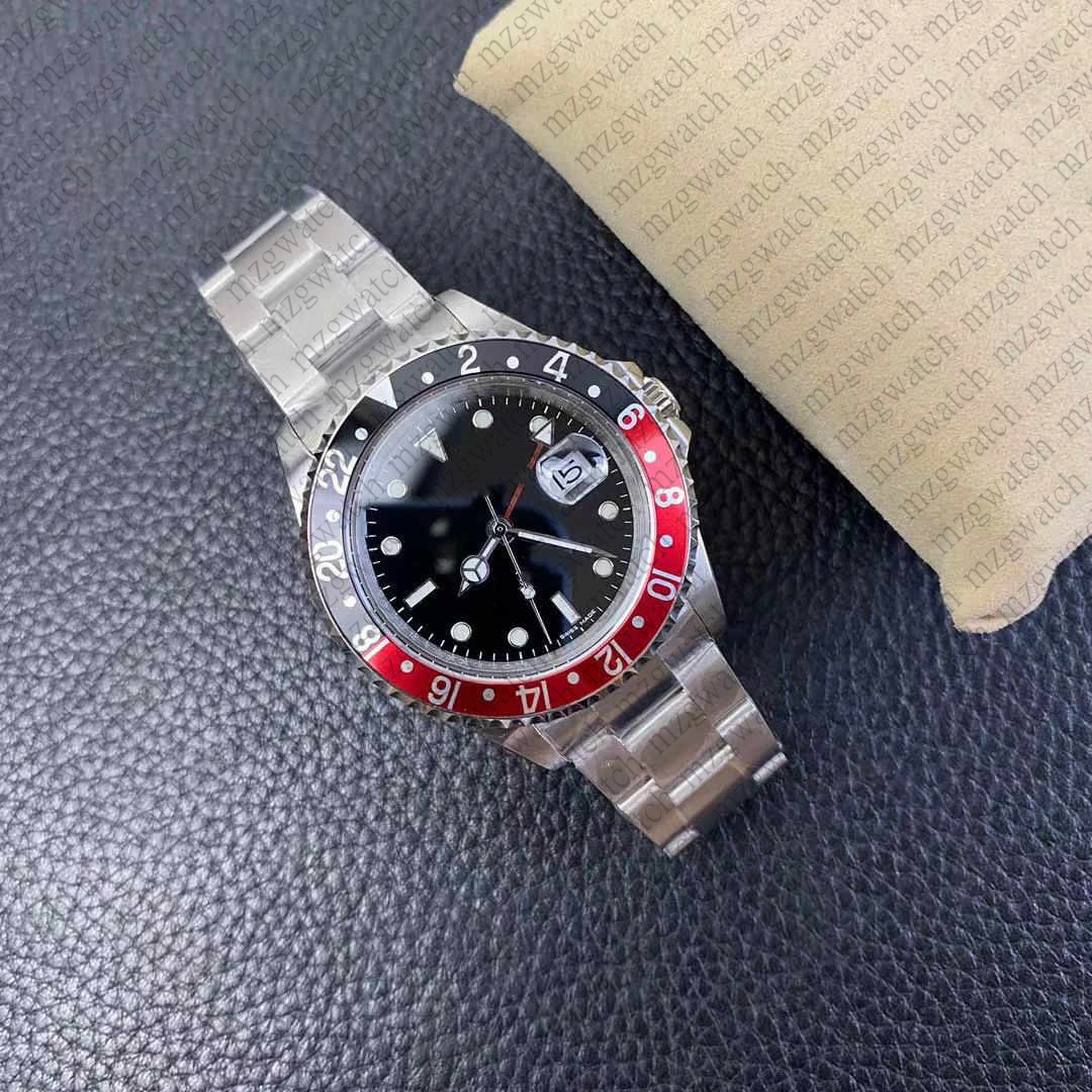 

rare Vintage style men's watch Automatic machine movement GMT 40MM Stainless steel strap Rotating bezel Sapphire glass, As shown